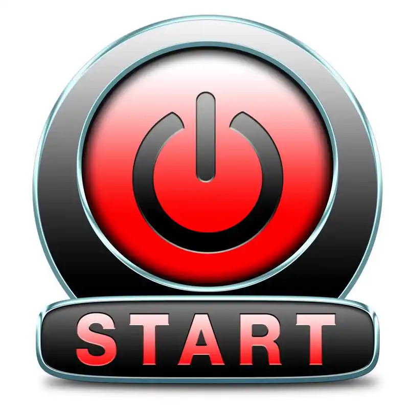 启动按钮,开始按钮或标志