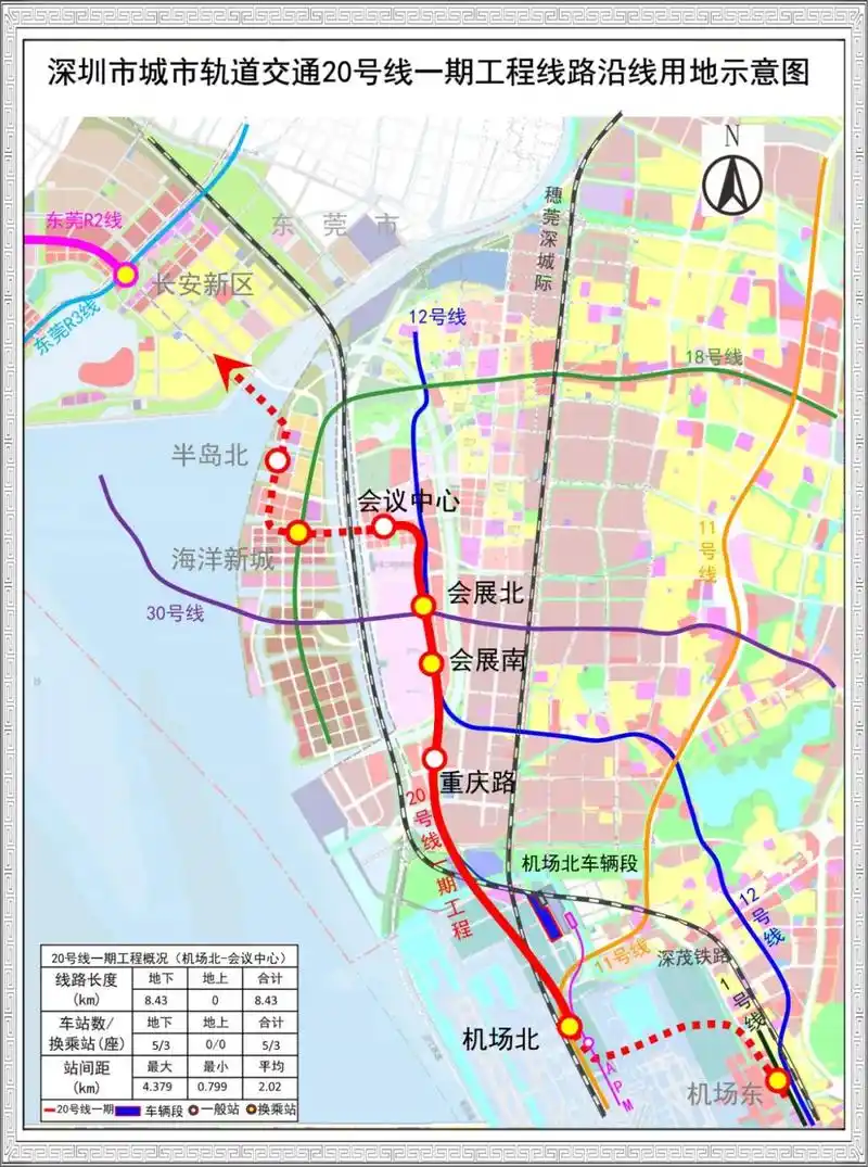 深圳地铁20号线一期线路示意图.