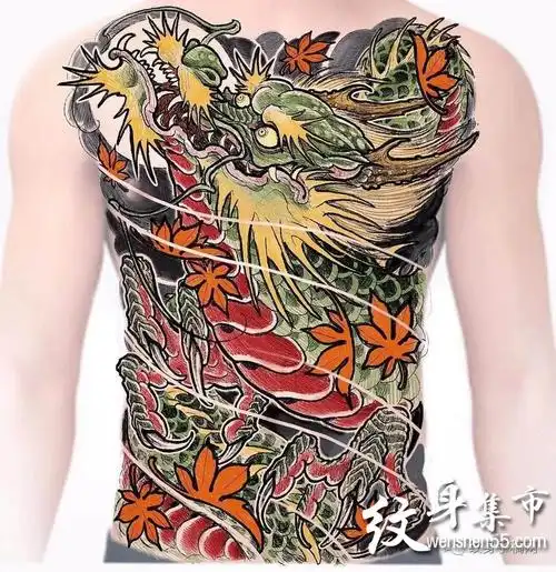 满背苍龙纹身满背苍龙纹身手稿满背苍龙纹身手稿图案
