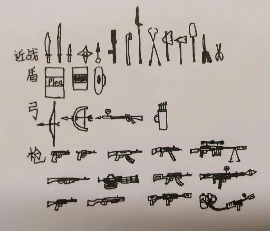 火柴人武器画法 点个赞吧