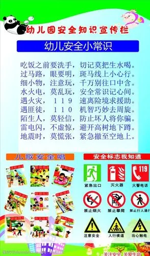 幼儿园安全知识展板图片