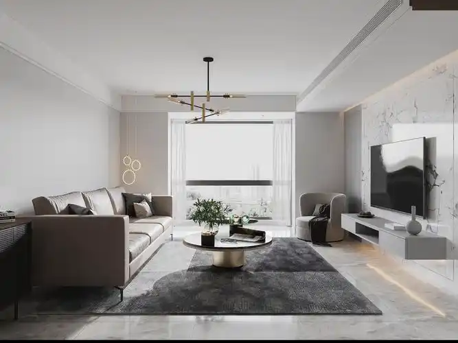 成都130㎡现代风之家,1:1还原效果图,高级灰 白色超有料