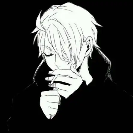 黑夜点烟男子头像