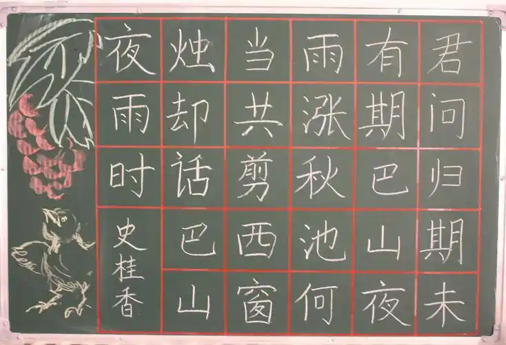 海区三小第十七周教师粉笔字作品