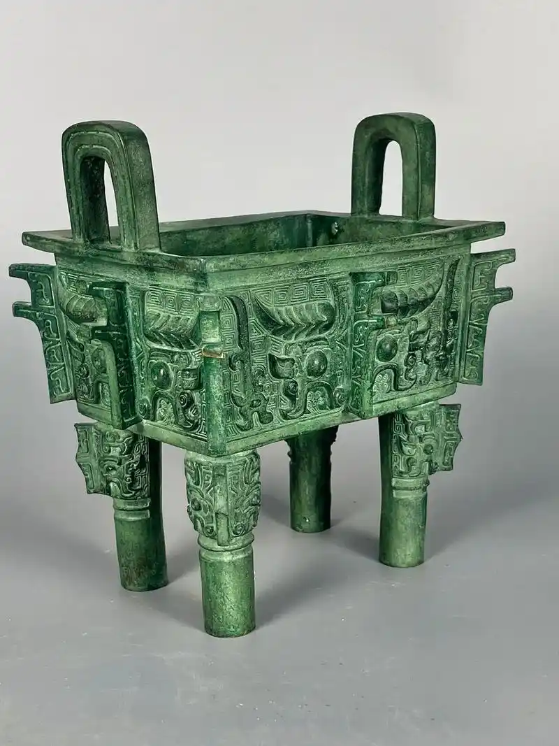 西周兽面纹方鼎《洛阳鼎》#支持定制各种款式及尺寸 #匠心制作 - 抖音