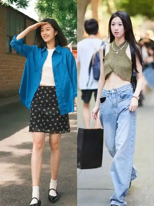 "北京街拍"vs"上海街拍",清凉穿搭,各有特点,你喜欢哪一种