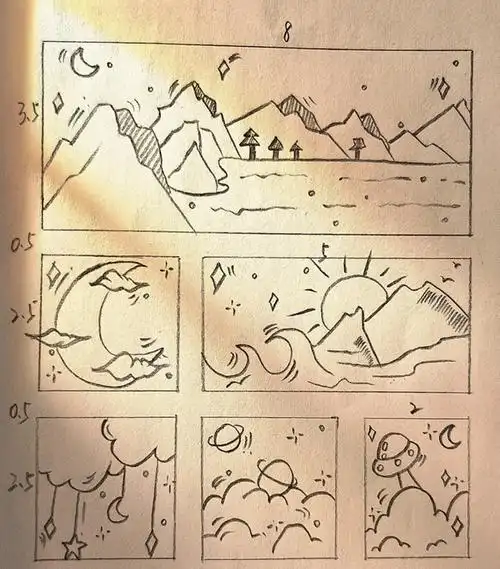 简单的分镜插画线稿!零基础收藏