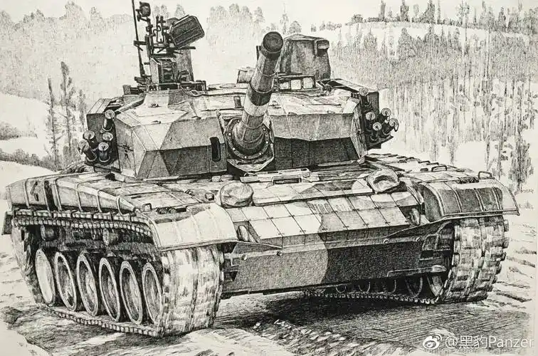 手绘军事素描——中国坦克装甲车辆