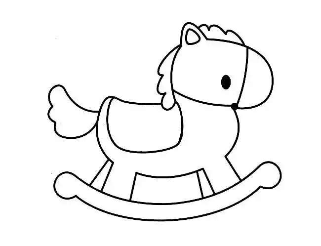 摇马简笔画图片摇摇马简笔画包含步骤摇椅简笔画图片教程宝宝玩摇摇马