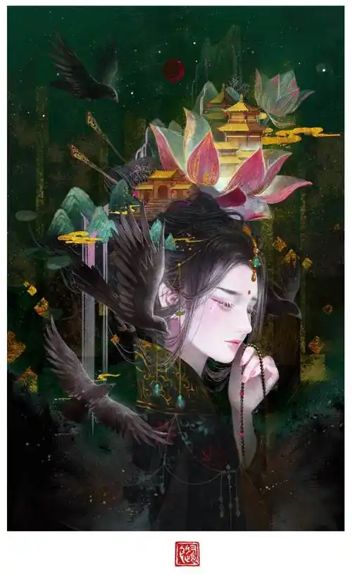 水粉画古风人物水粉画古风人物手绘