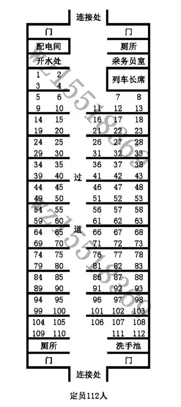 纯净天空1级 2016-03-23 回答 k598次列车05车厢座位排布(5车是列车长