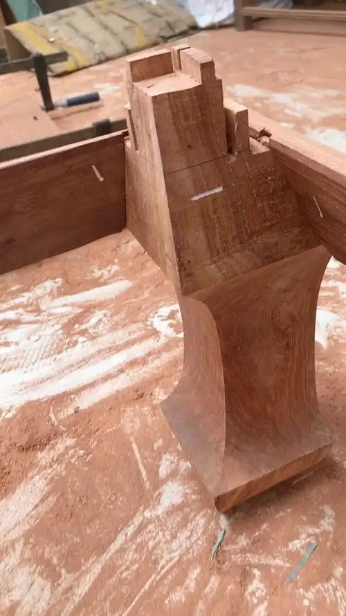 罗汉床组装8415榫卯结构