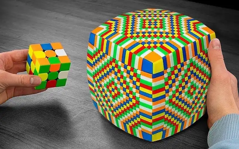 19阶魔方最困难的花式图案!