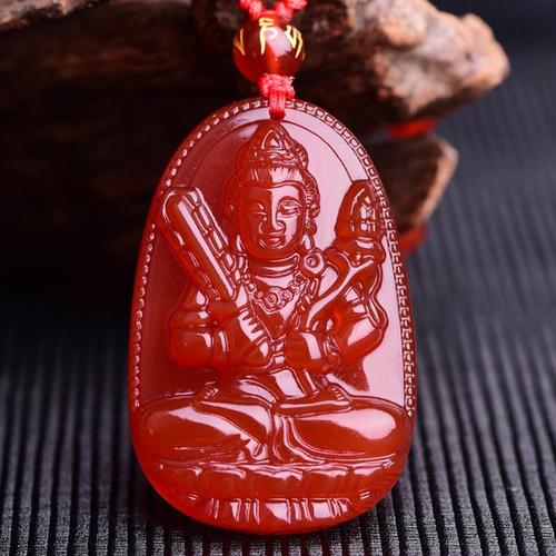 属牛属虎虚空藏菩萨普萨佛像本命佛吊坠生肖守护神红玛瑙饰品男女