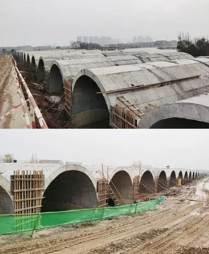 武穴环湖公路项目武山湖大桥拱圈顺利完工!