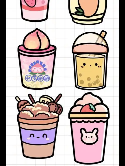 奶茶贴纸