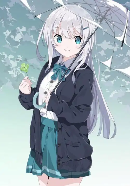 出单:银发蓝眸动漫少女-佩琪头像铺-话本小说网