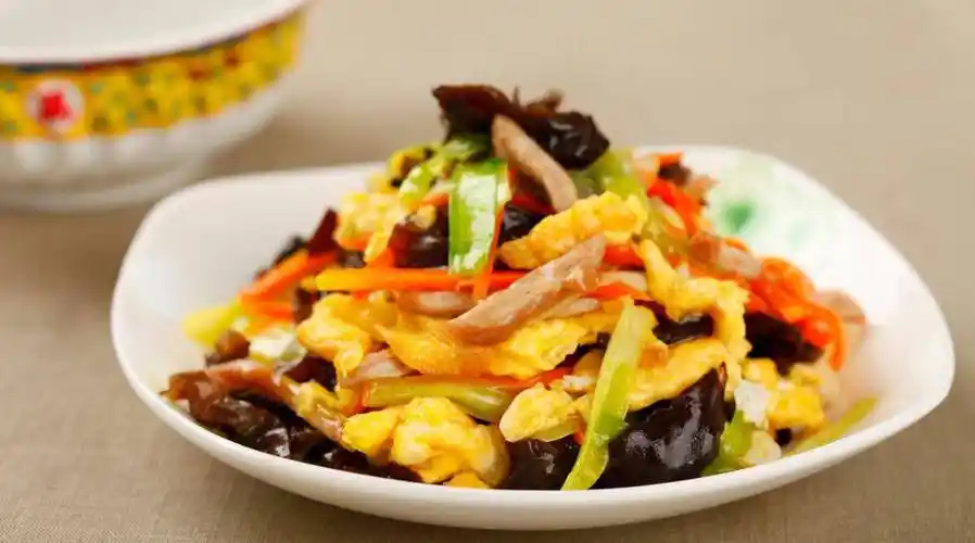 原创家常木须肉鲜嫩肉片超入味色香味俱全的美味佐酒配饭超级赞