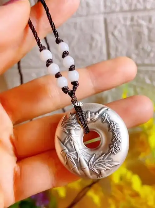 纯银999平安扣吊坠