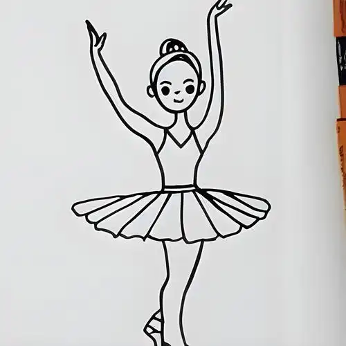 舞蹈简笔画儿童画