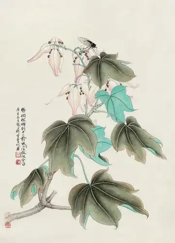 【梧桐秋蝉 镜心 纸本】拍卖品_图片_价格_鉴赏_绘画_雅昌艺术品拍卖