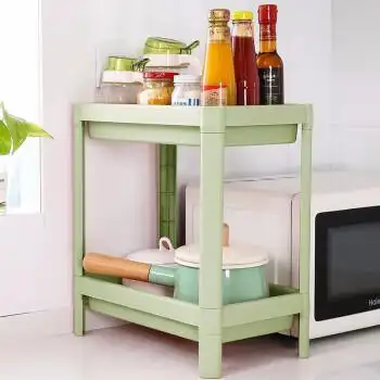 无夕阁 多层简易置物架 厨房置物架 客厅浴室收纳架 落地储物架书架