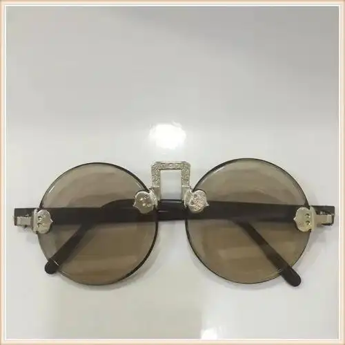 高档老石头眼镜 纯天然 水晶石无框复古 圆形东海石清凉 军人创业