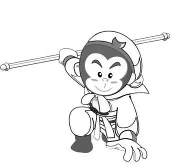 孙悟空铅笔画头像图片