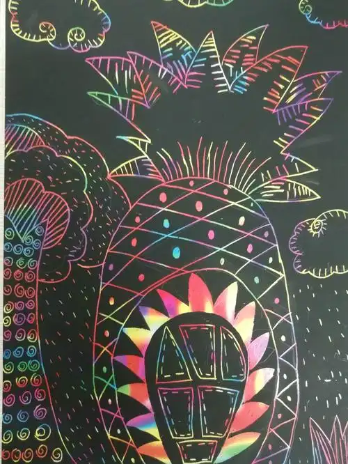 幼师1902班装饰肌理画优秀作业展示