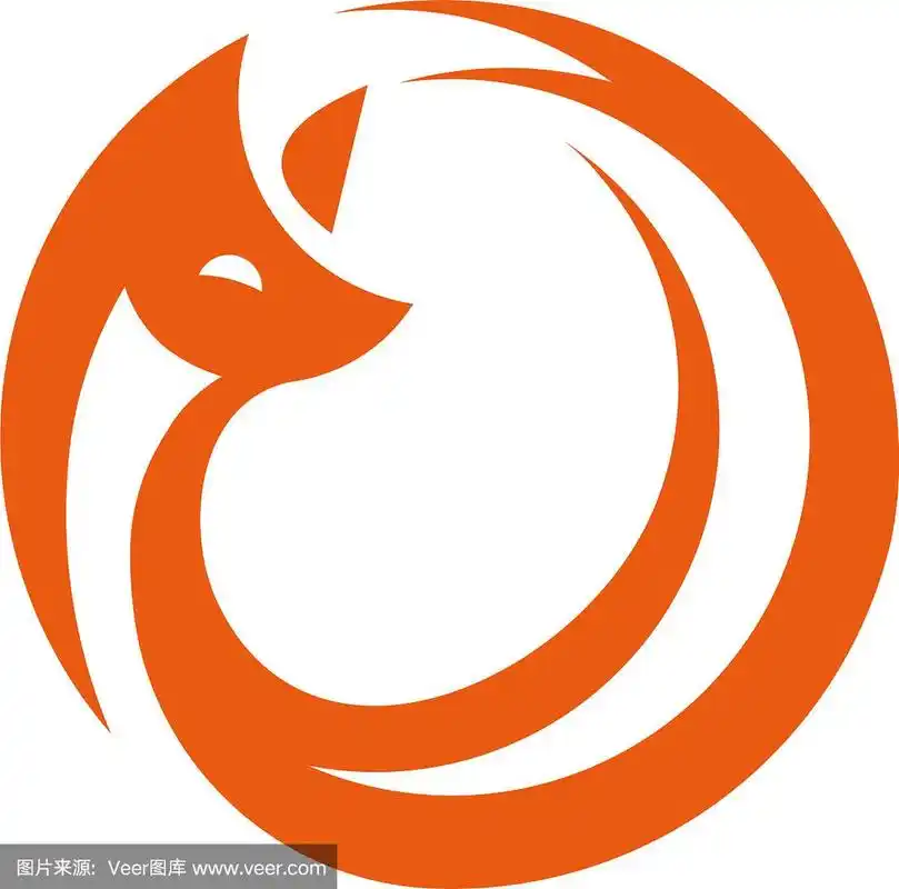 一个狐狸动物标志模板