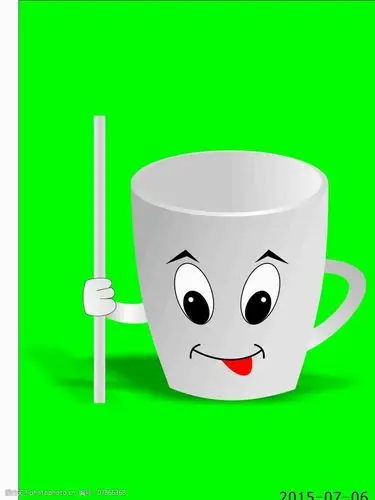 可爱微笑俏皮的卡通杯子图片