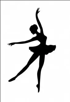 舞蹈女孩舞蹈剪影