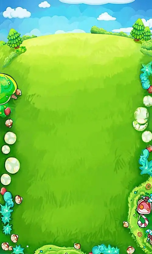 绿色卡通h5背景