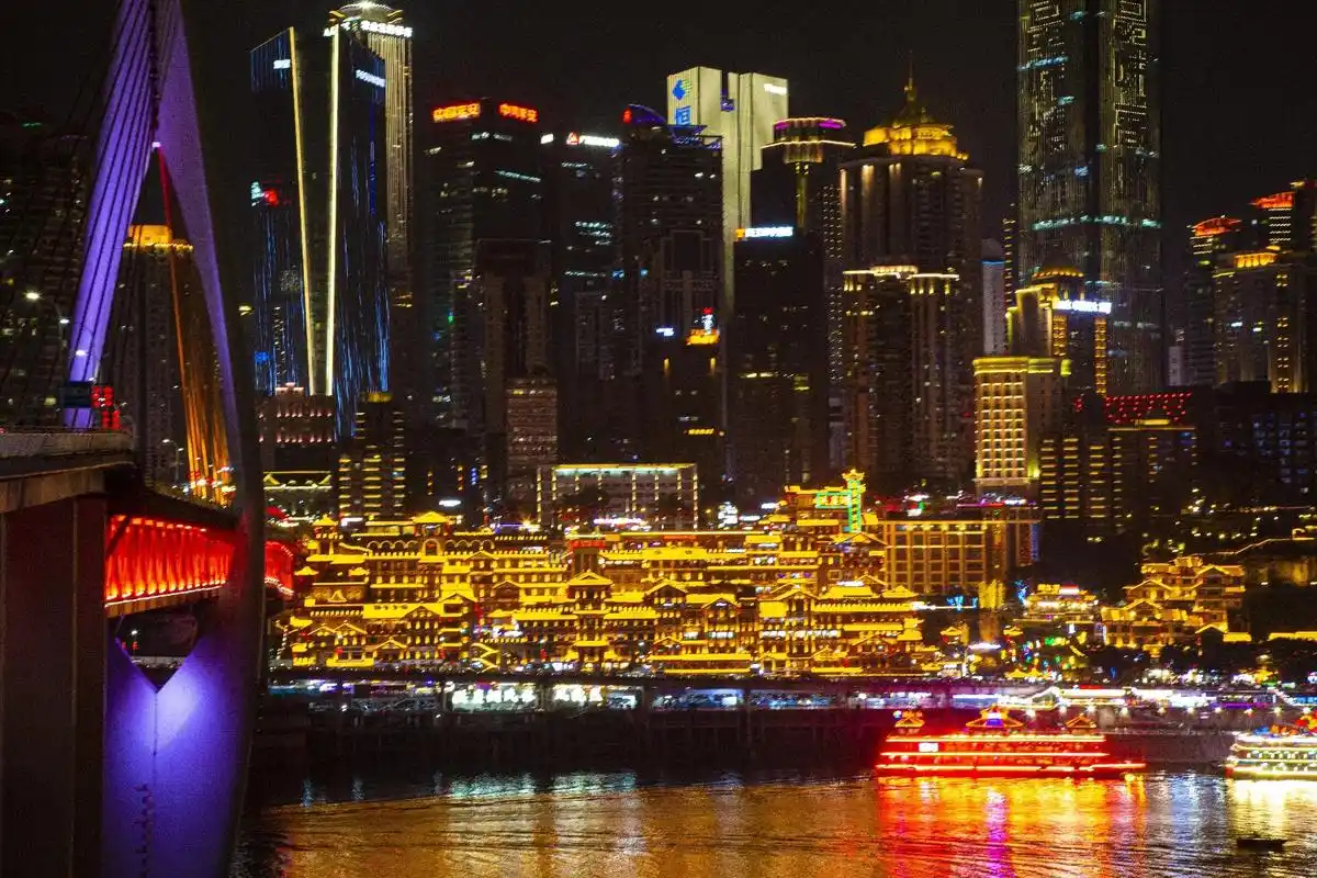 洪崖洞夜景 #青合摄影  - 抖音