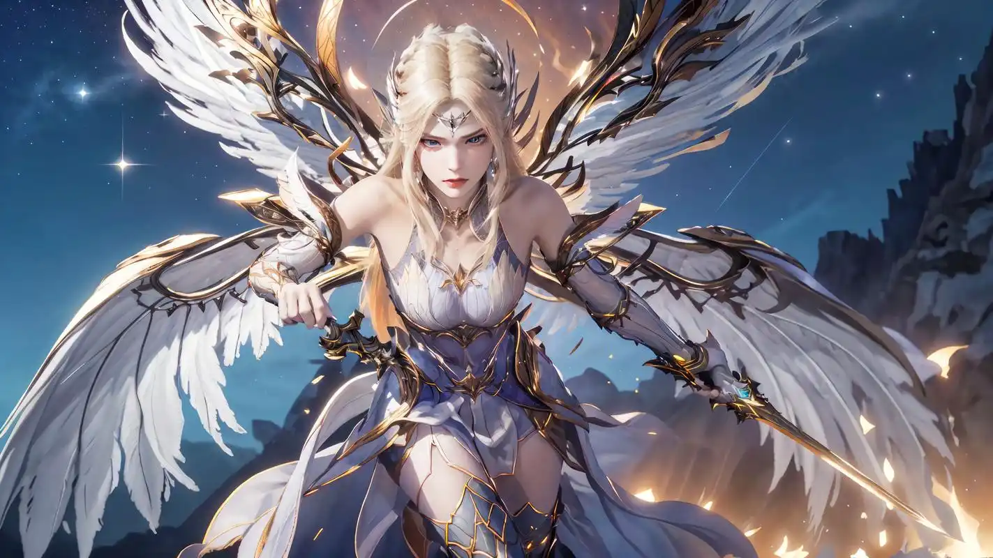 千仞雪4k图片,ai练习作品,予人玫瑰收留余香.#斗罗大陆千仞雪