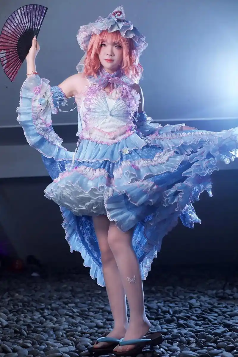 西行寺幽幽子～～美肤白丝高雅献礼.#创作灵感 #广州漫展萤火