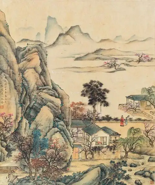 【山水 镜片 绢本设色】拍卖品_图片_价格_鉴赏_绘画_雅昌艺术品拍卖