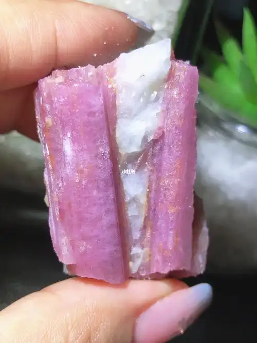 0619 红碧玺原石矿标,尺寸:43.7701533mm,品质很好