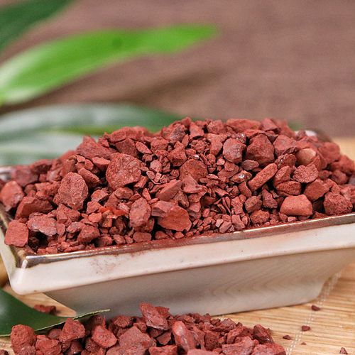 北京同仁堂代赭石中药材500g克 赭石赤土紫朱赤赭石 代赭石粉代者石丁