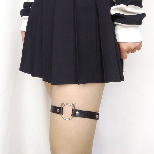 大腿腿环jk绑带饰品暗黑日系腿带朋克腿饰吊袜带