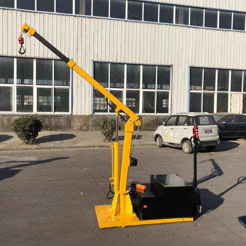 仓储库房配重式搬运吊车 移动式液压吊臂车 电动自行走小吊机