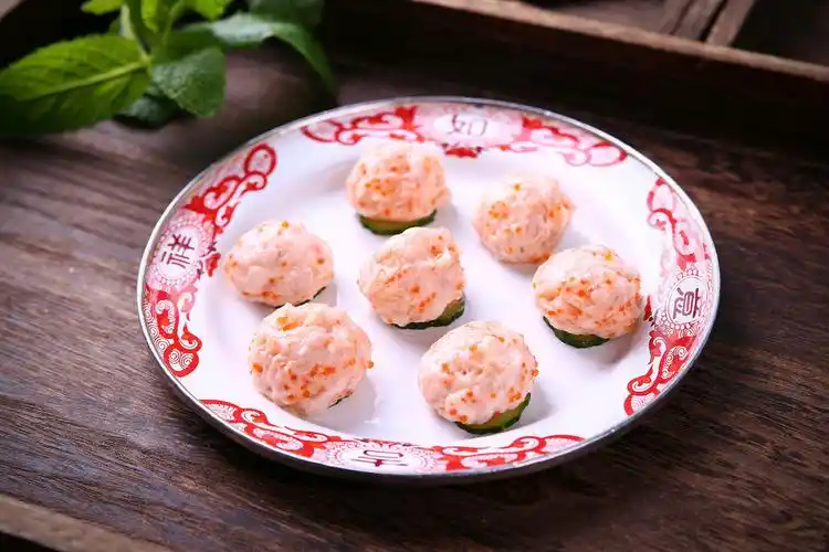 八星报喜鱼籽虾滑图片