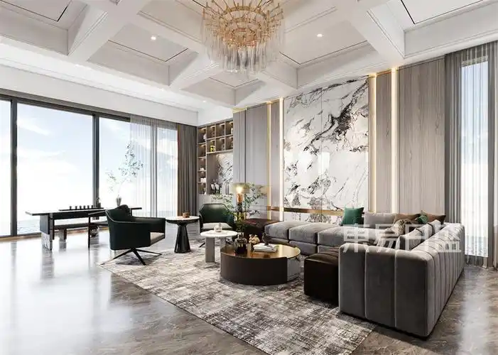 中和金岸250㎡轻奢风格装修效果图