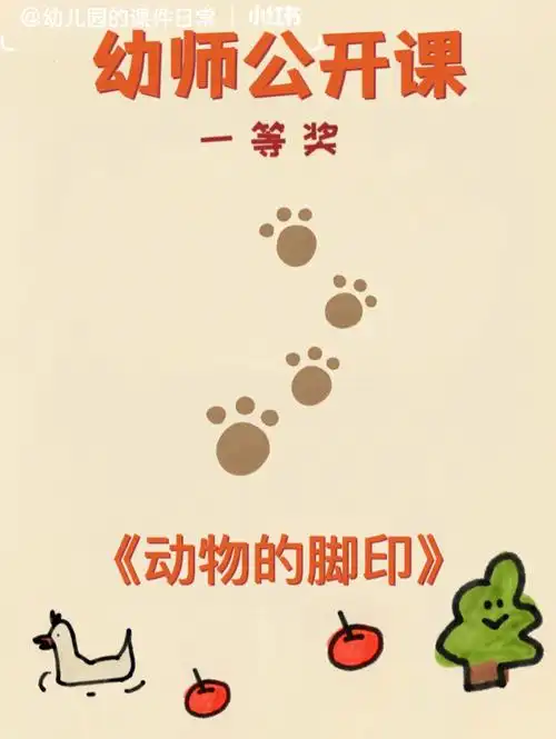 幼师公开课小班科学动物的脚印