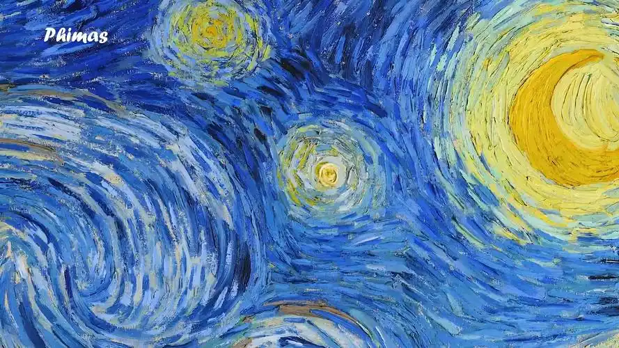 华为主题星夜彩绘梵高
