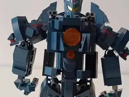 石头新乐高积木作品:"复仇流浪者",是环太平洋一雪霆再起电影里的人物