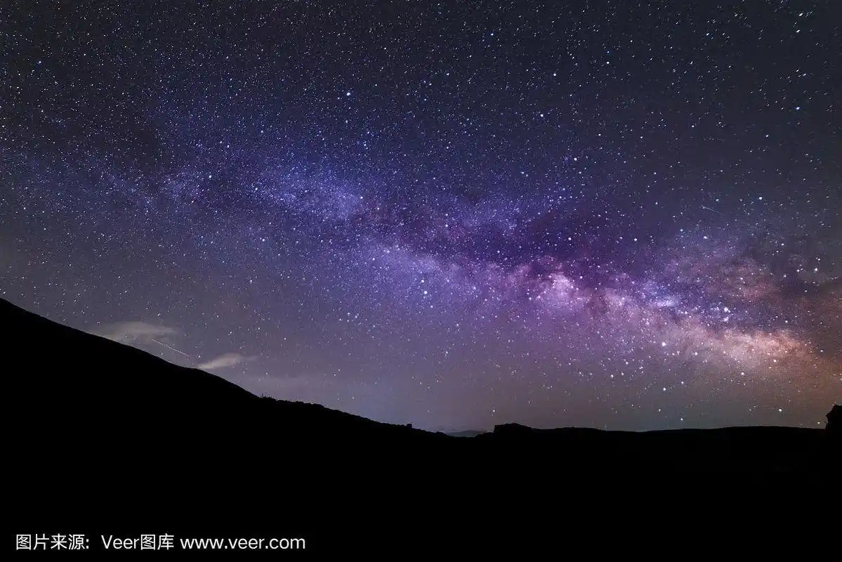 银河系,美丽的星夜.