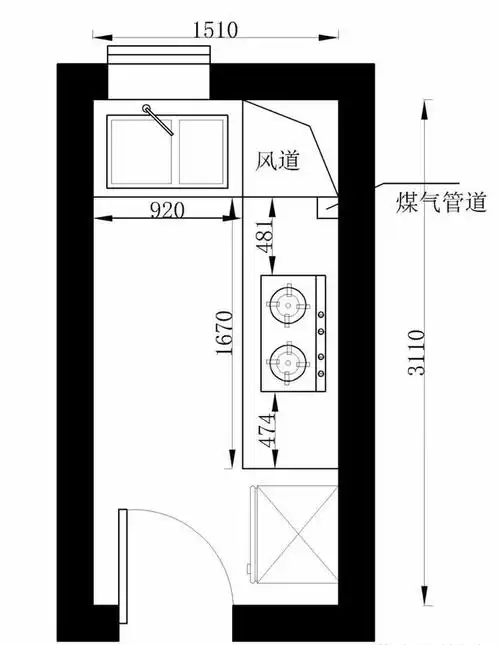 厨房平面布置图