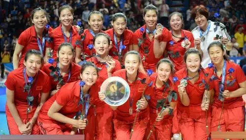 中国女排全体队员合影