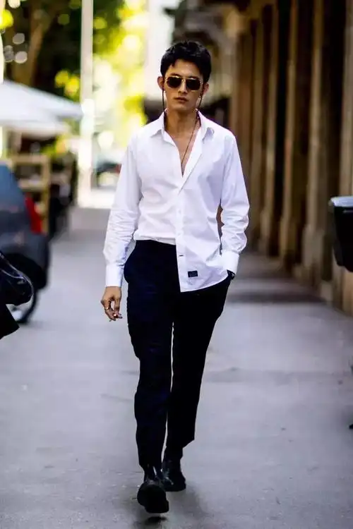 男士白衬衫搭配图片 白衬衫创业